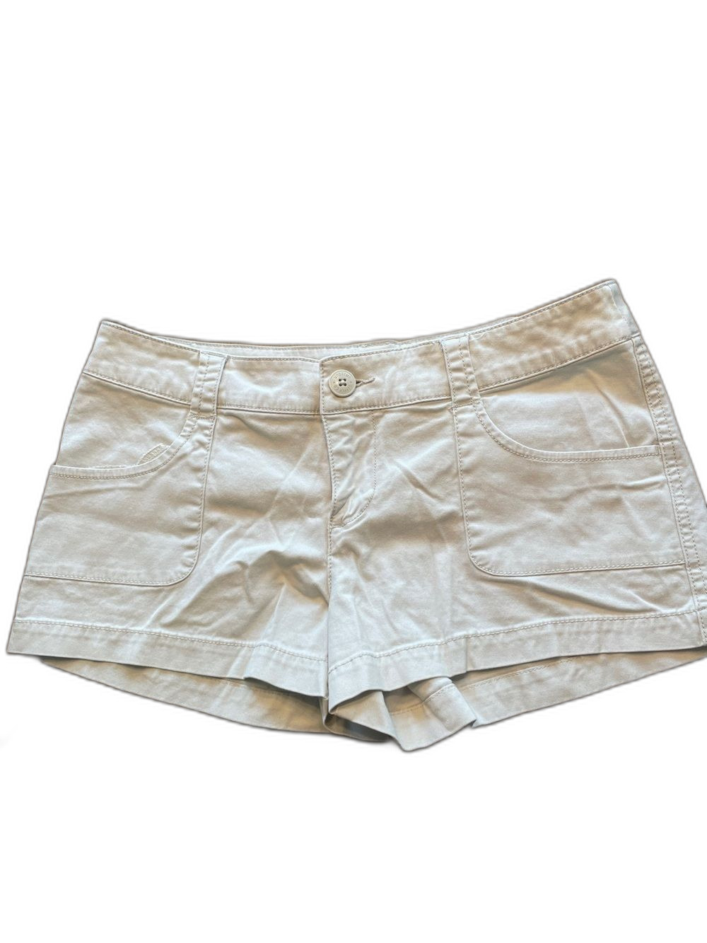 Mossimo Supply Co. Y2K Tan Cream Mid Rise Shorts Fit 6 Size 9 Womens